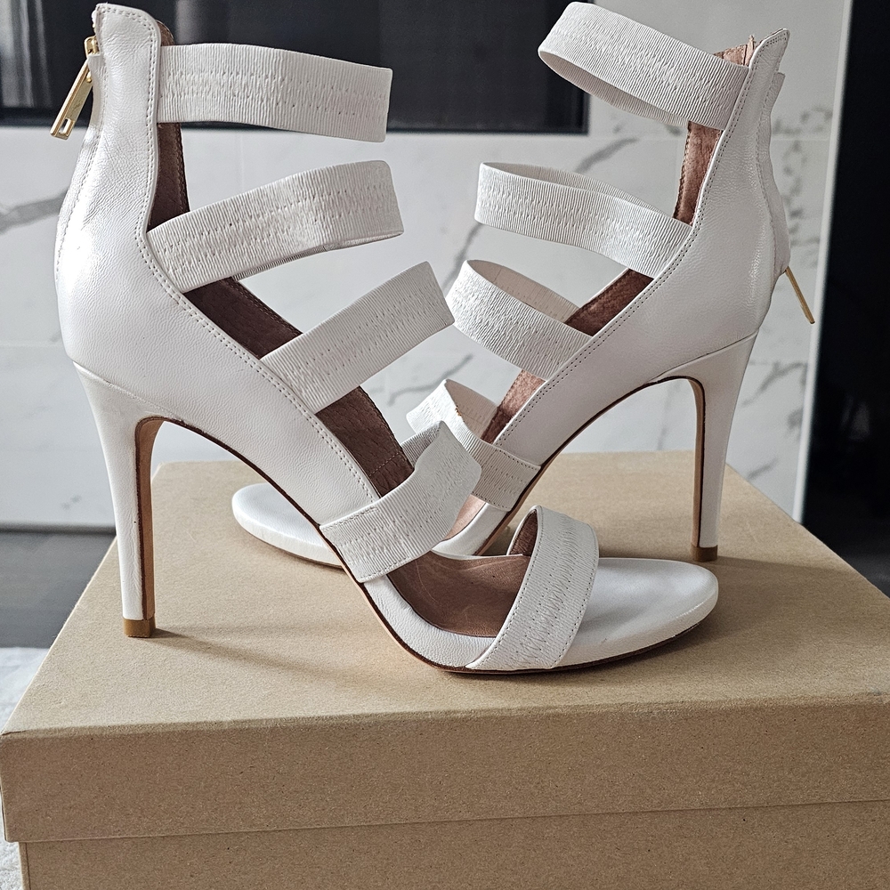 Joie Jana Uninterrupted White Strappy Heels - Size EU39 - NIB